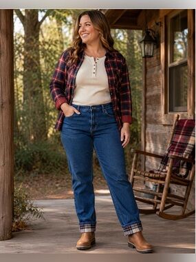 Cabela’s Flannel Lined Jeans Size 10 R